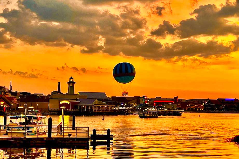 View of disney springs from saratoga springs