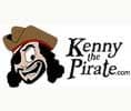 Kenny the Pirate logo featuring a cartoon pirate character with hat and beard next to stylized text