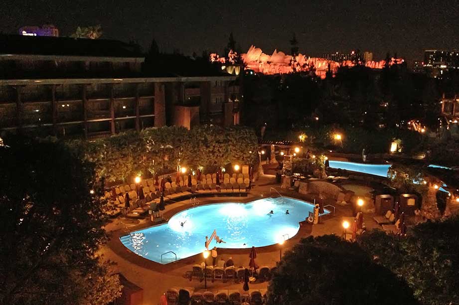 Grand Californian Pool at night